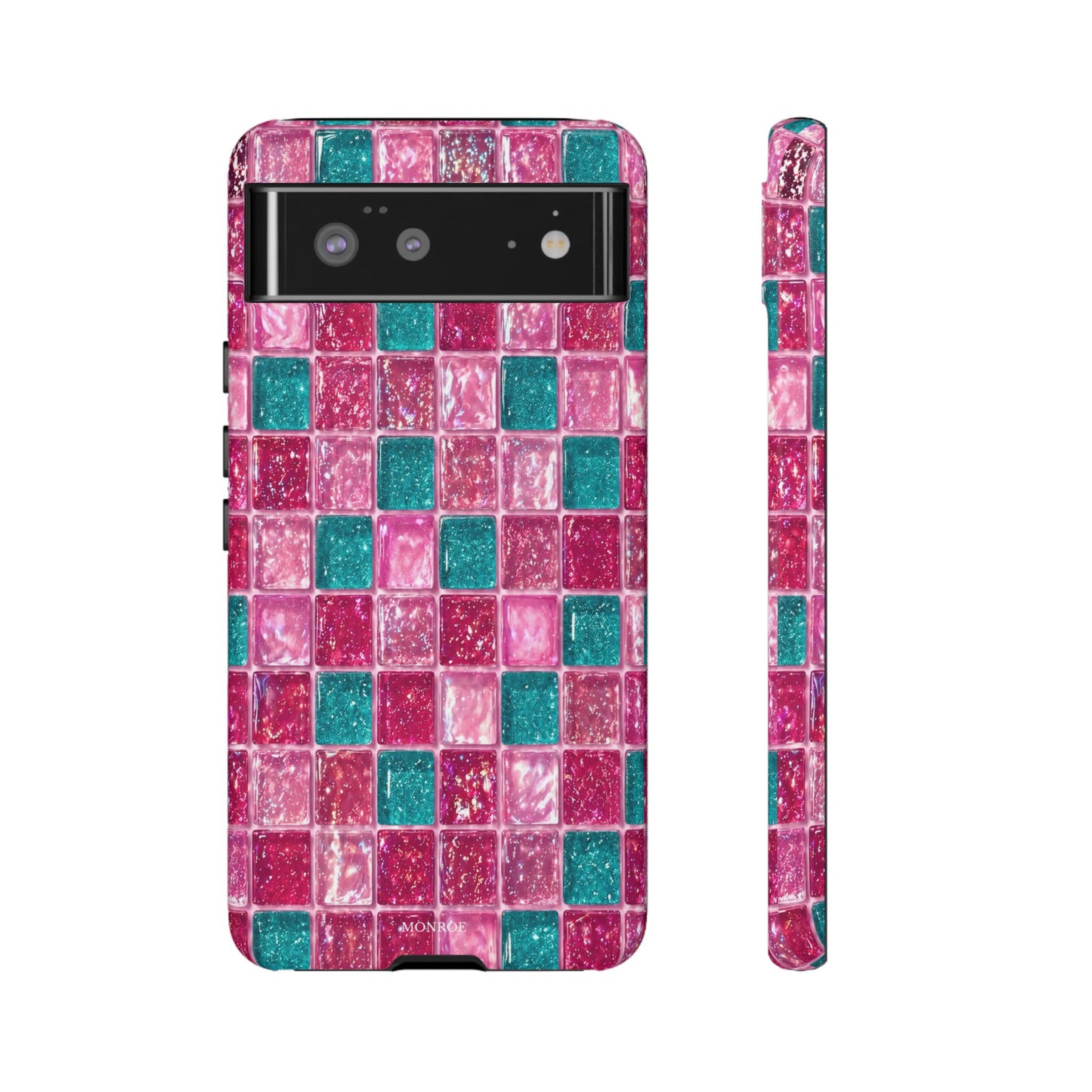 Pink Teal Mosaic Tough Case