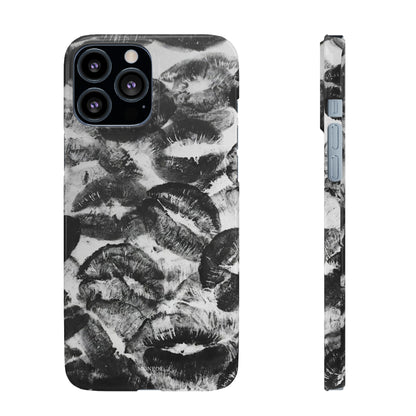 Black & White Kiss Print Case