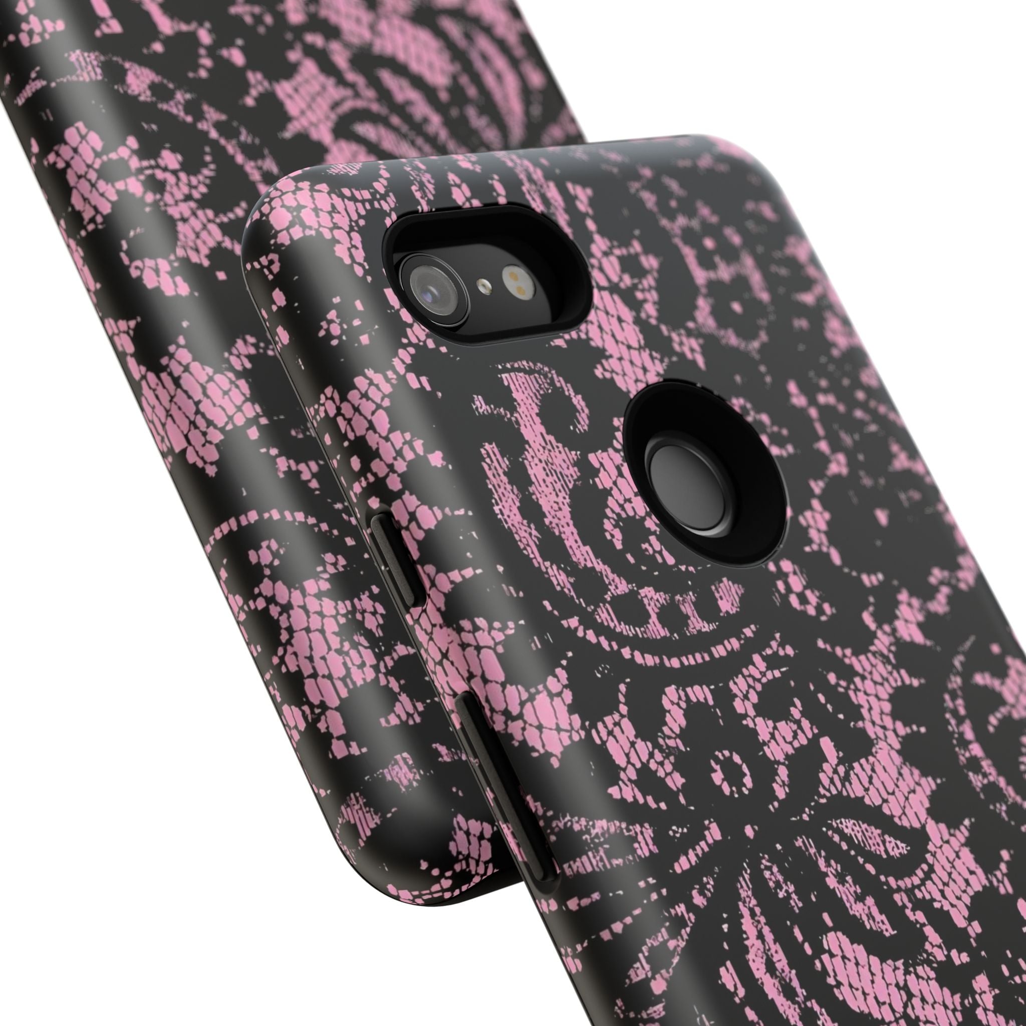 Pink Lace Pattern Tough Phone Case