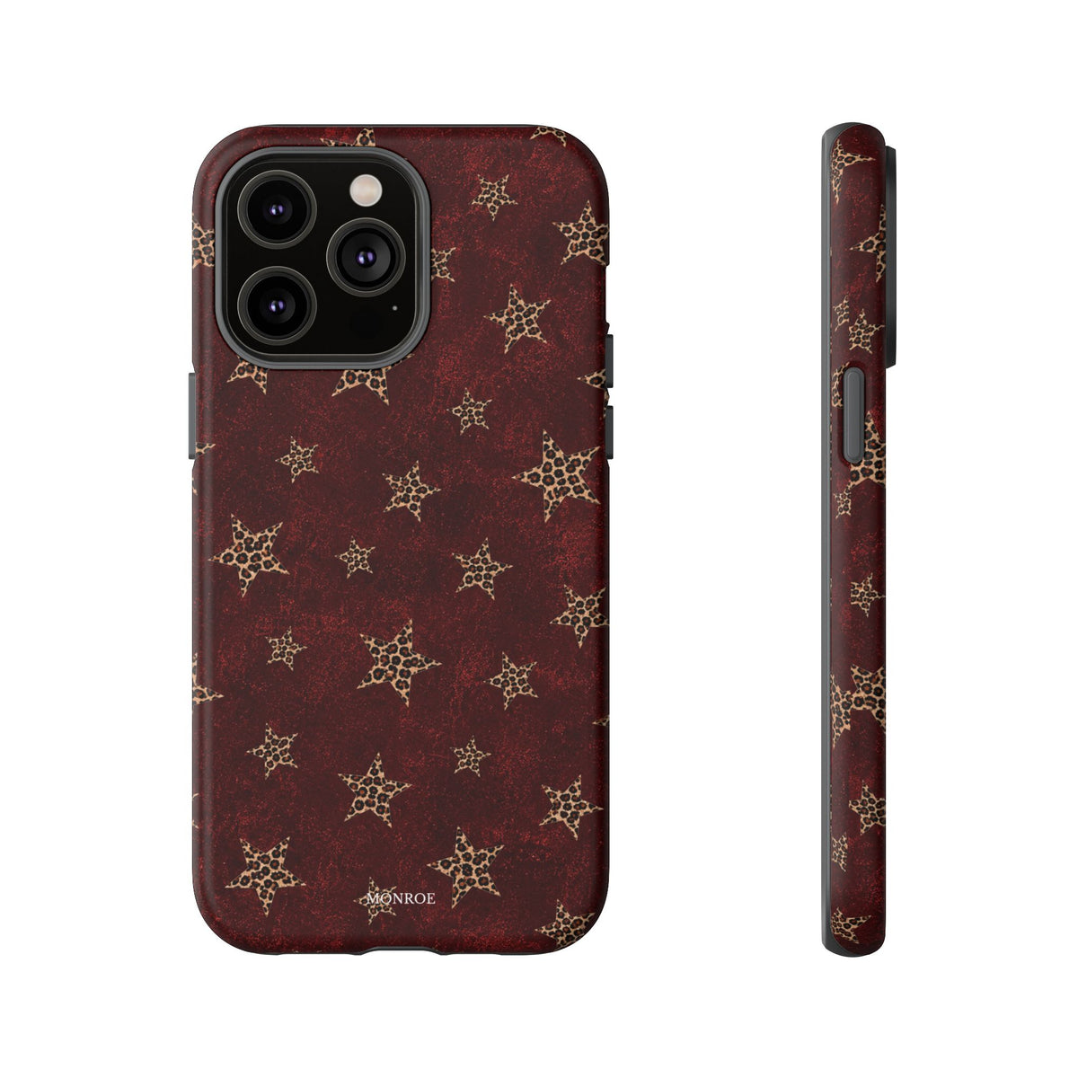 Burgundy Leopard Star Tough Case