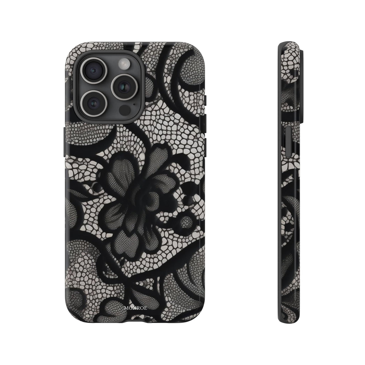 Black Vintage Lace Tough Case