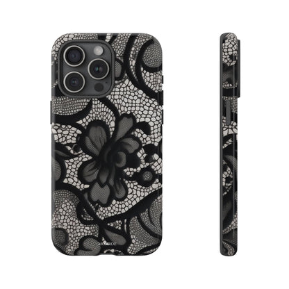 Black Vintage Lace Tough Case