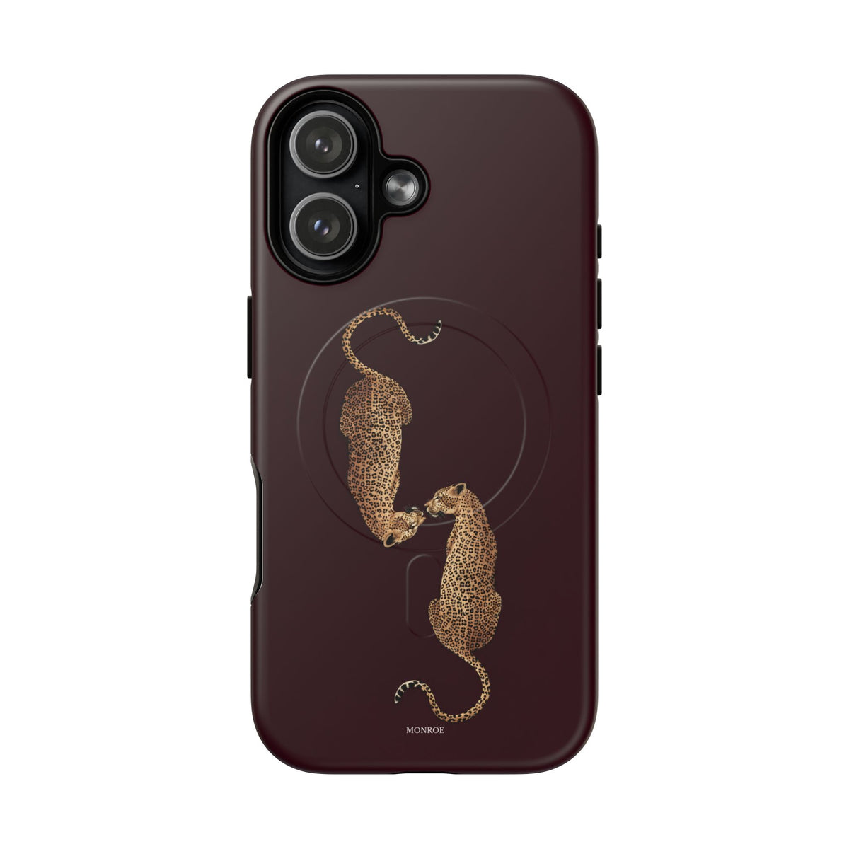 Burgundy Leopard Duo MagSafe Case