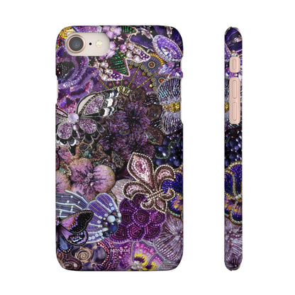 Purple Floral Butterfly Case