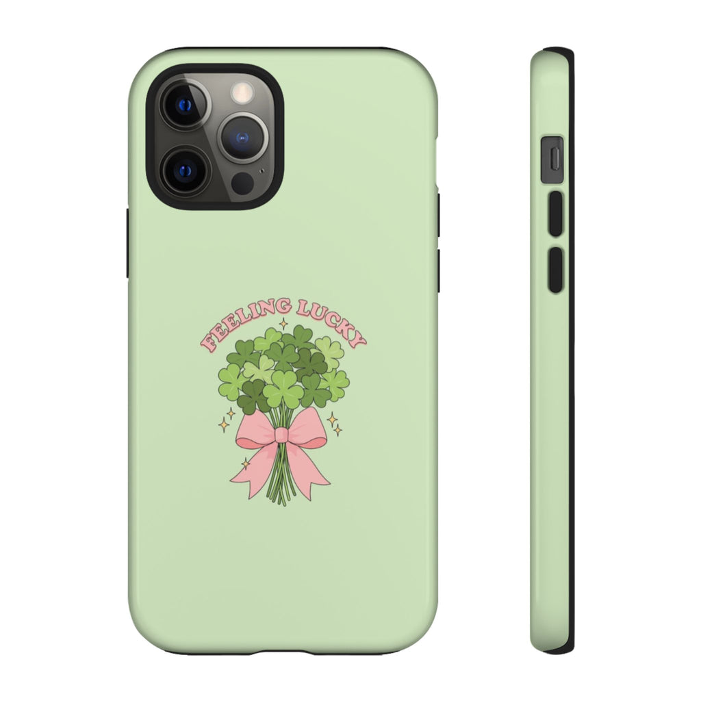 ‘Feeling Lucky' Clover Bouquet Tough Phone Case