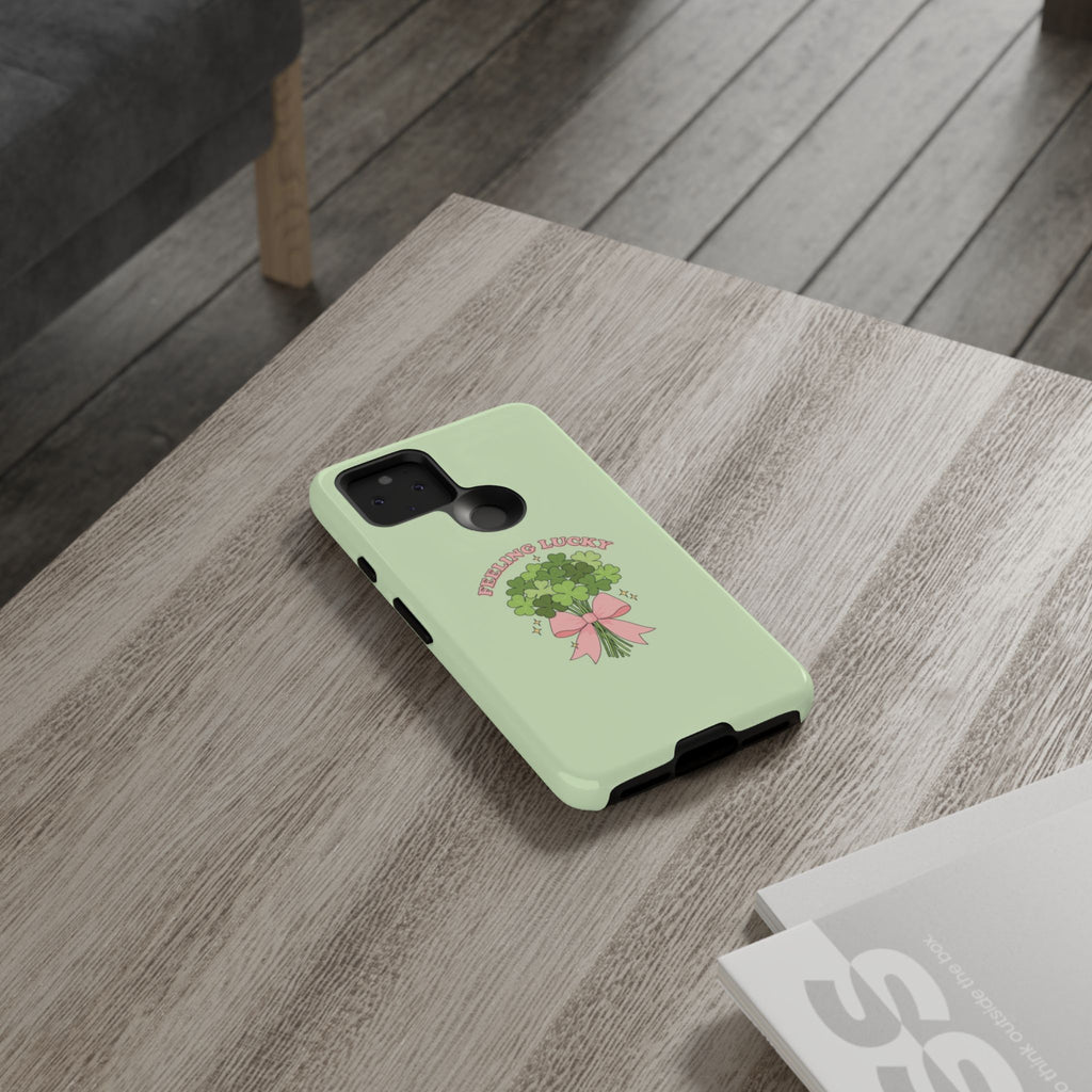 ‘Feeling Lucky' Clover Bouquet Tough Phone Case