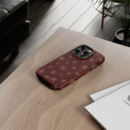 Burgundy Leopard Star Tough Case