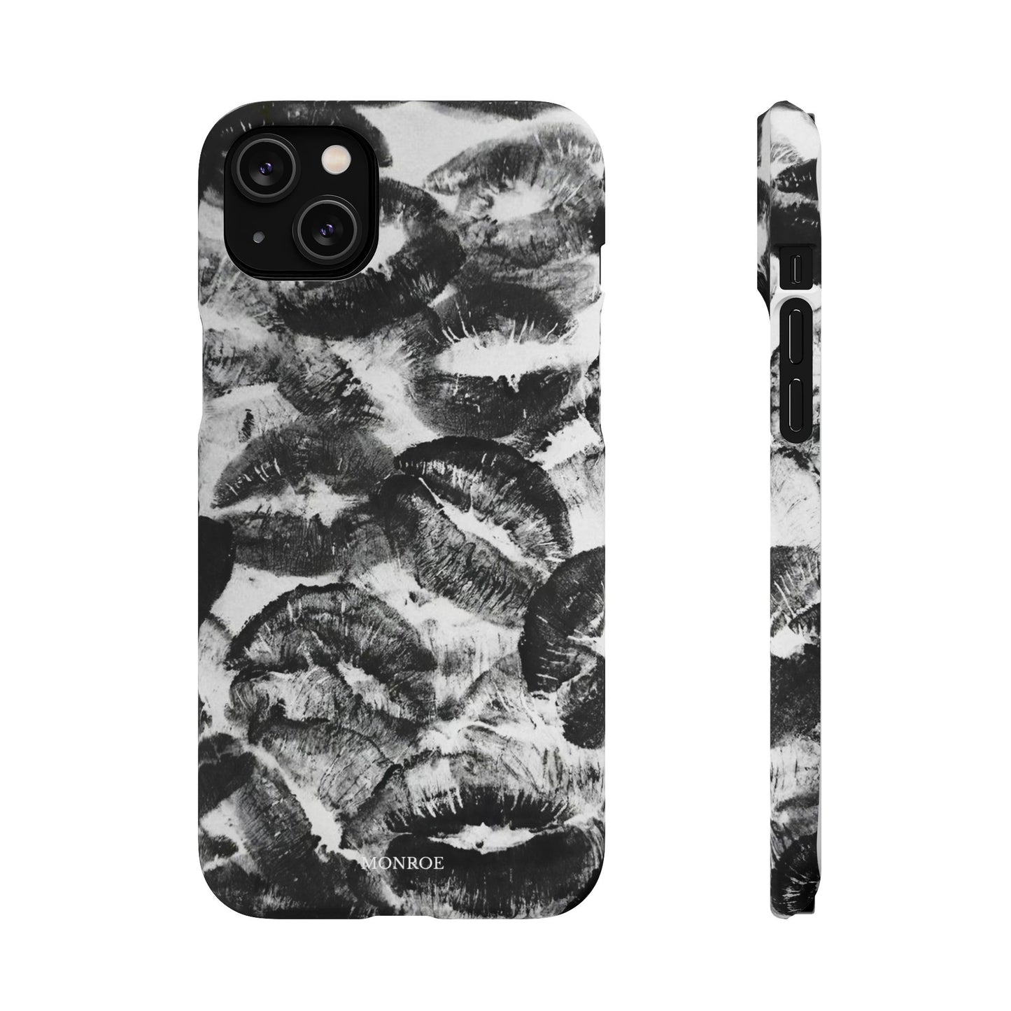 Black & White Kiss Print Case