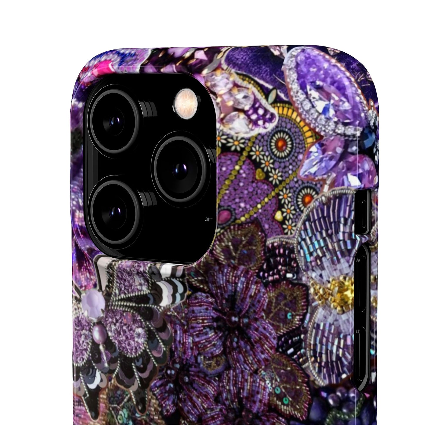 Purple Floral Butterfly Case
