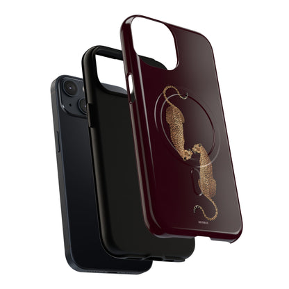 Burgundy Leopard Duo MagSafe Case