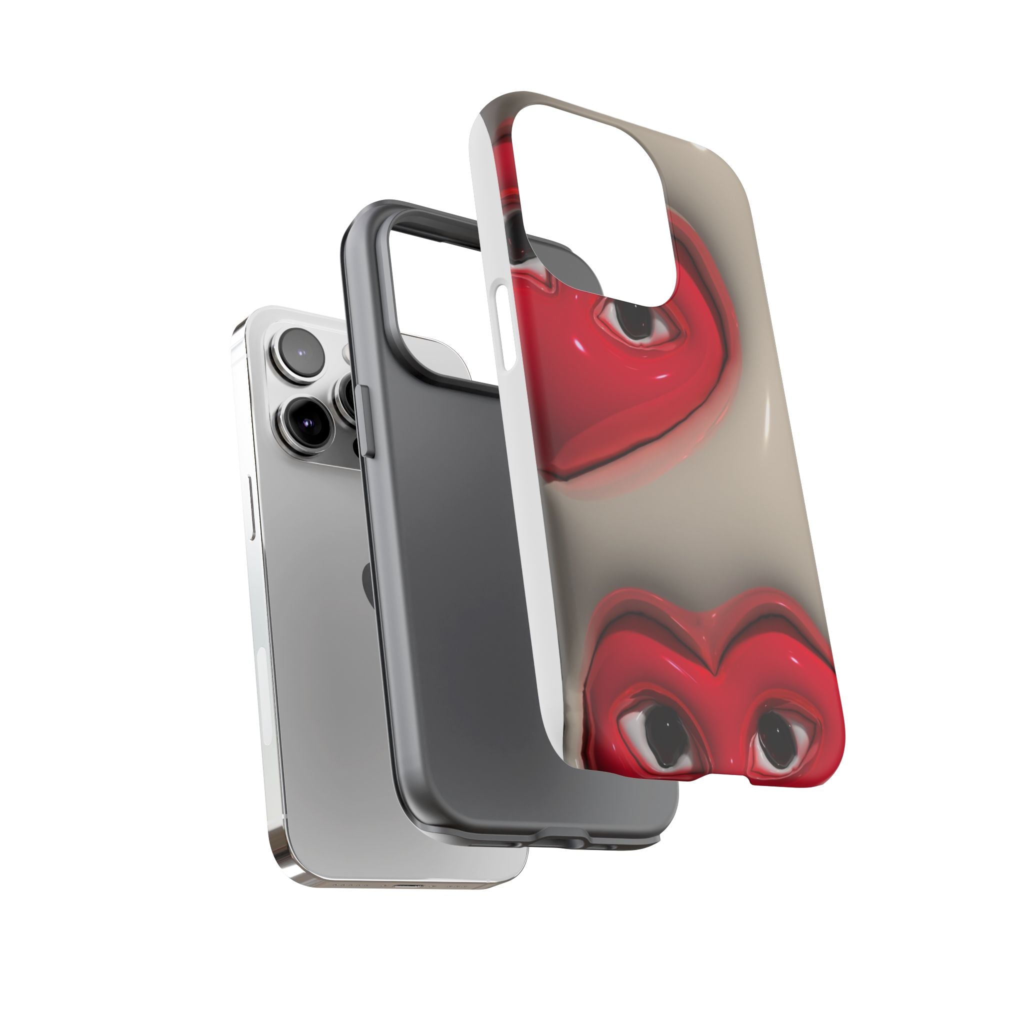 3D Hearts Phone Case