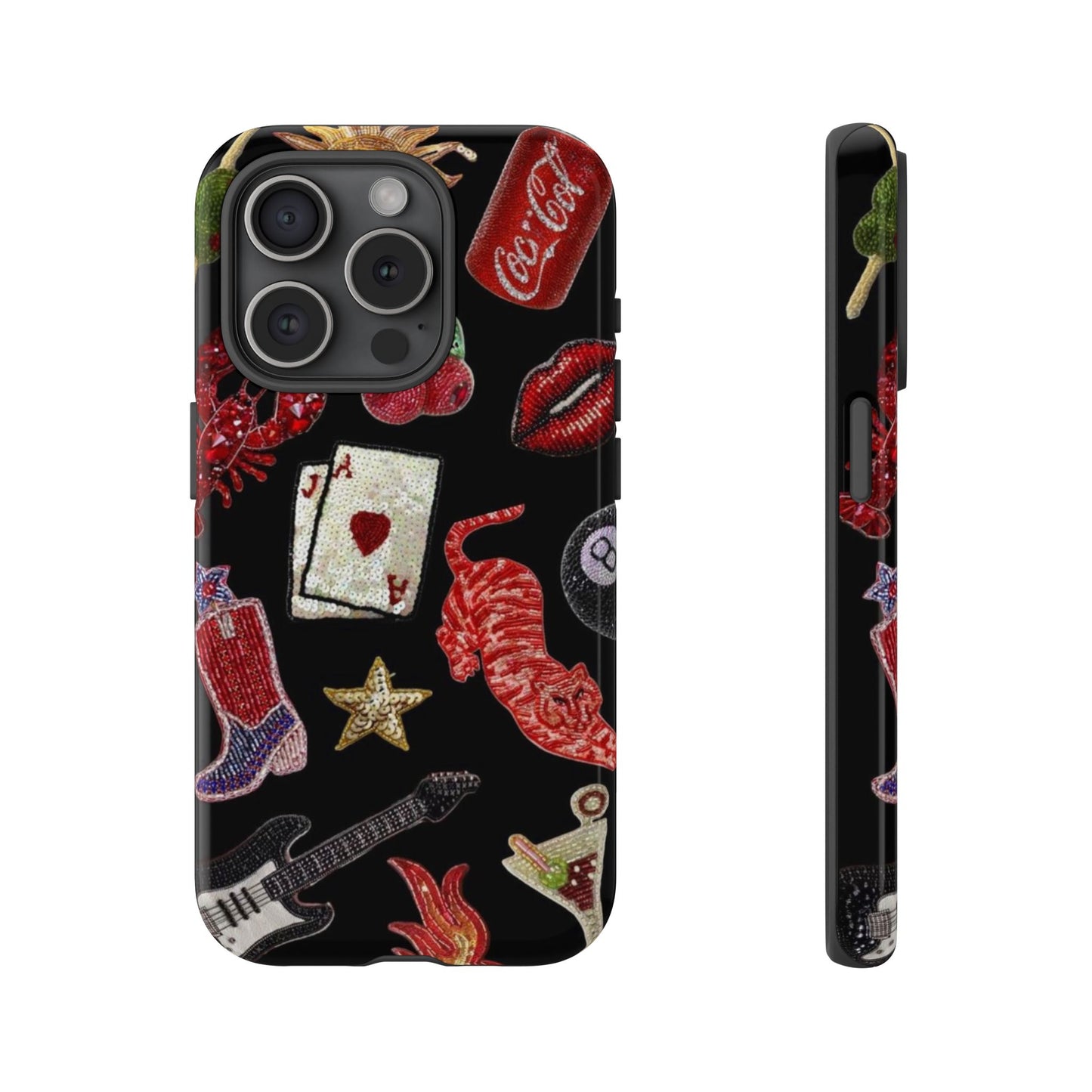 Retro Patch Motif Tough Case
