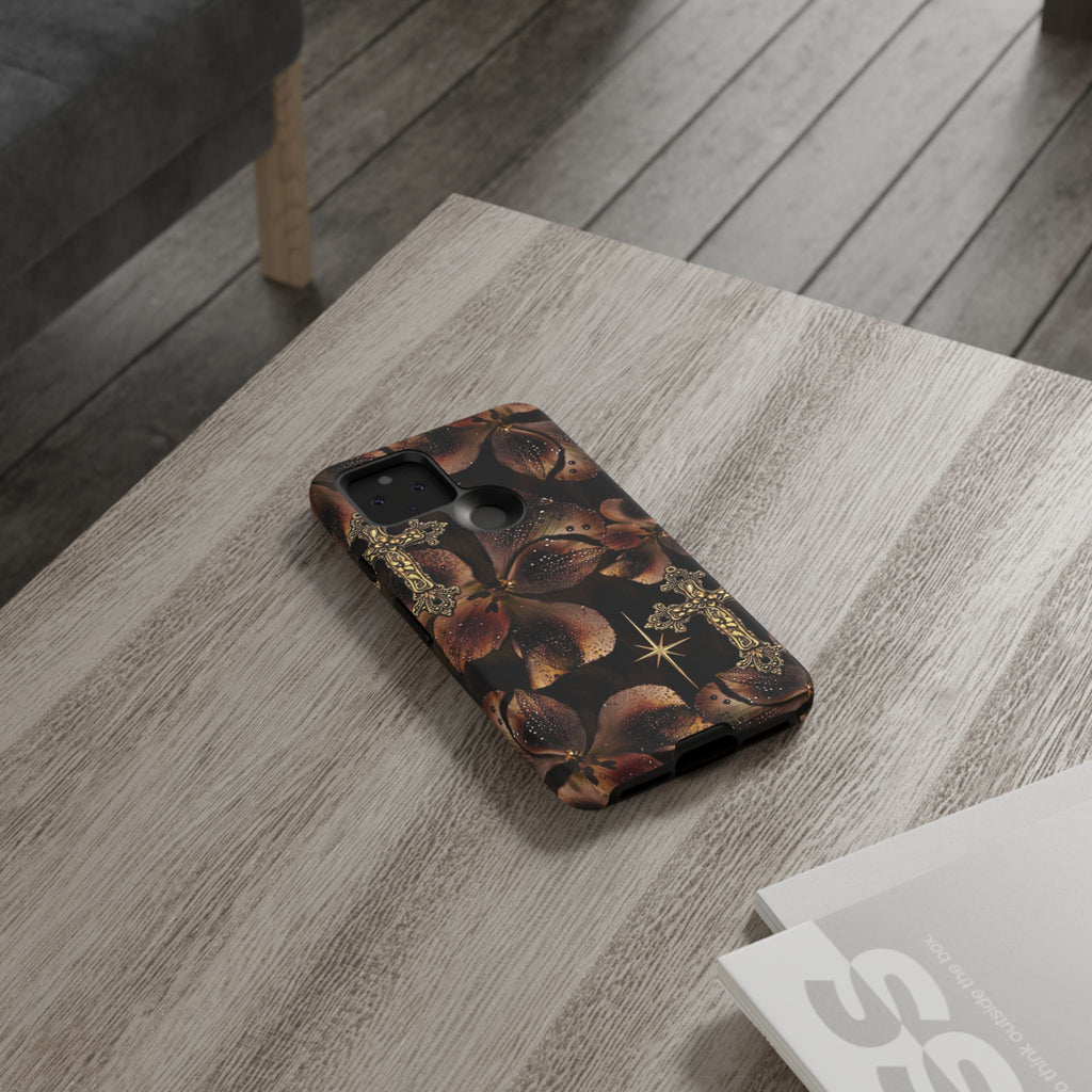 Floral Cross Pattern Tough Case