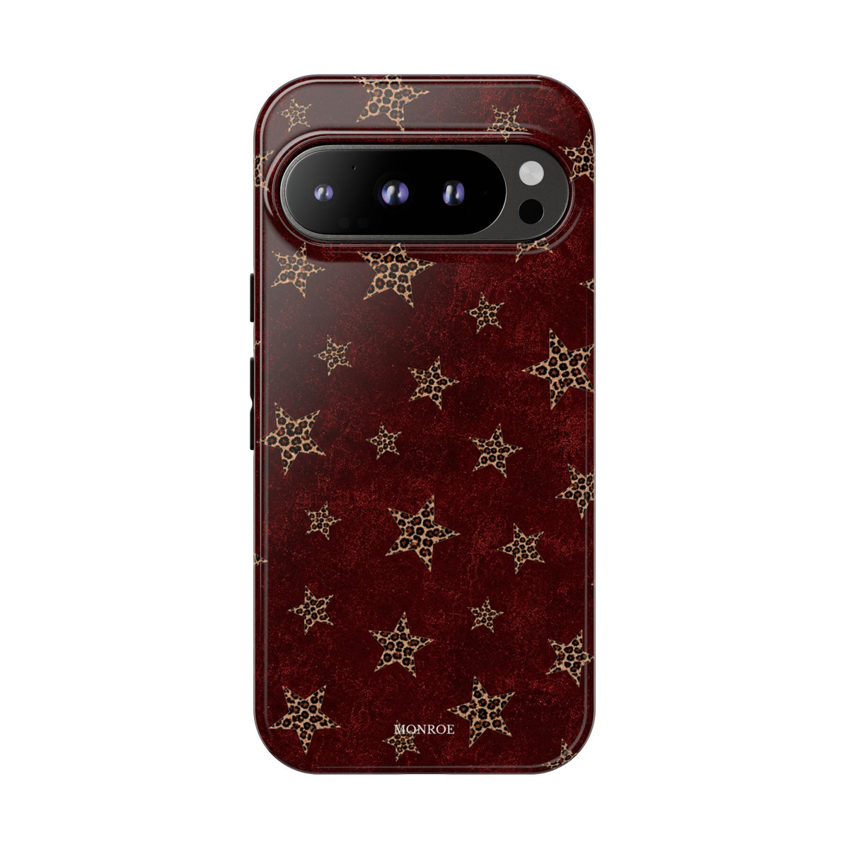 Burgundy Leopard Star Tough Case