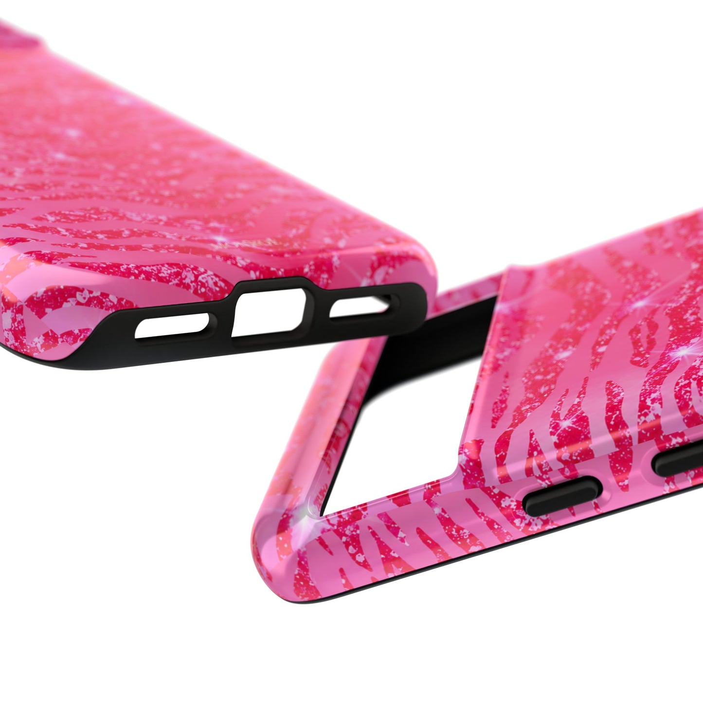 Pink Glitter Zebra Tough Case