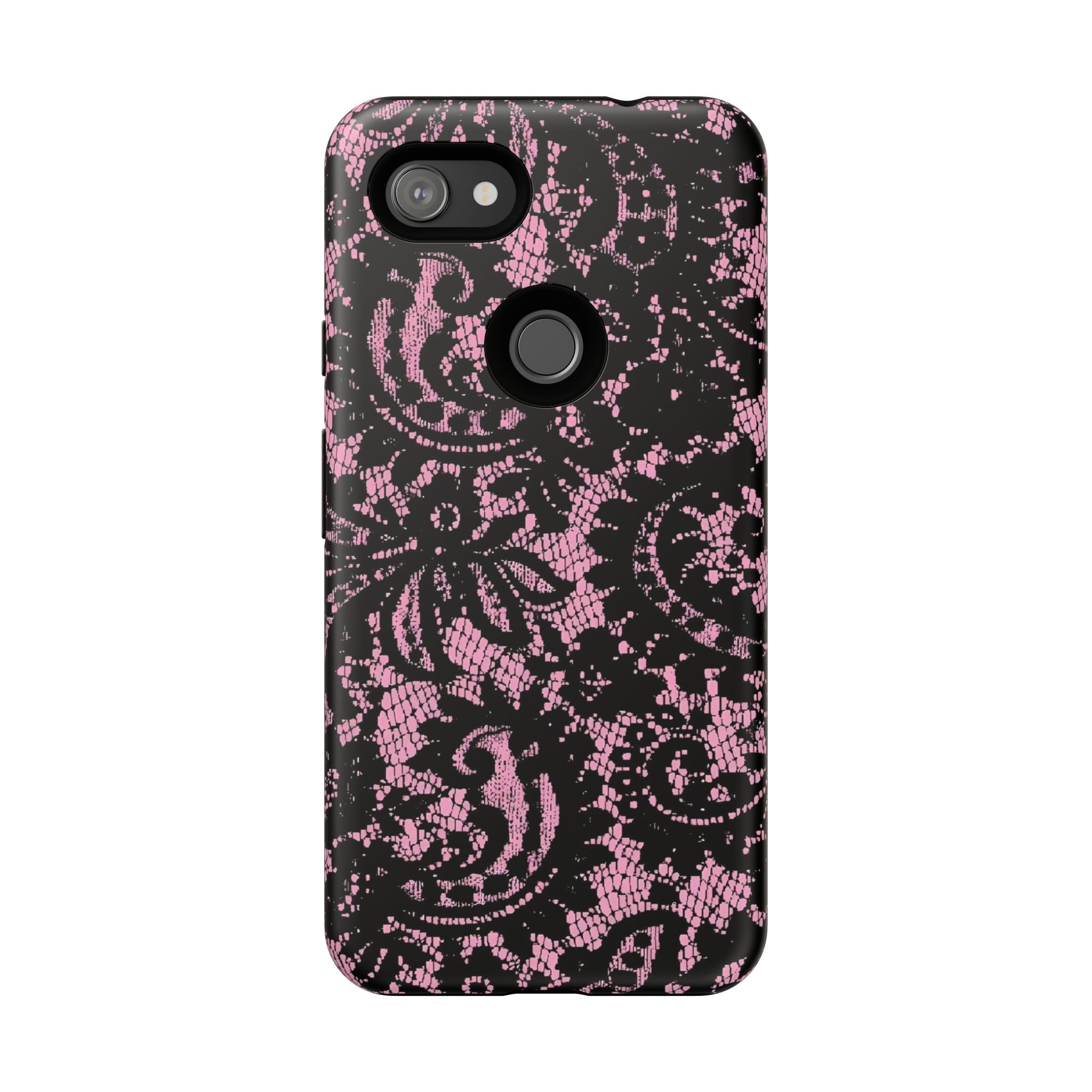 Pink Lace Pattern Tough Phone Case