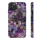 Purple Fleur-de-Lis Floral Tough Phone Case