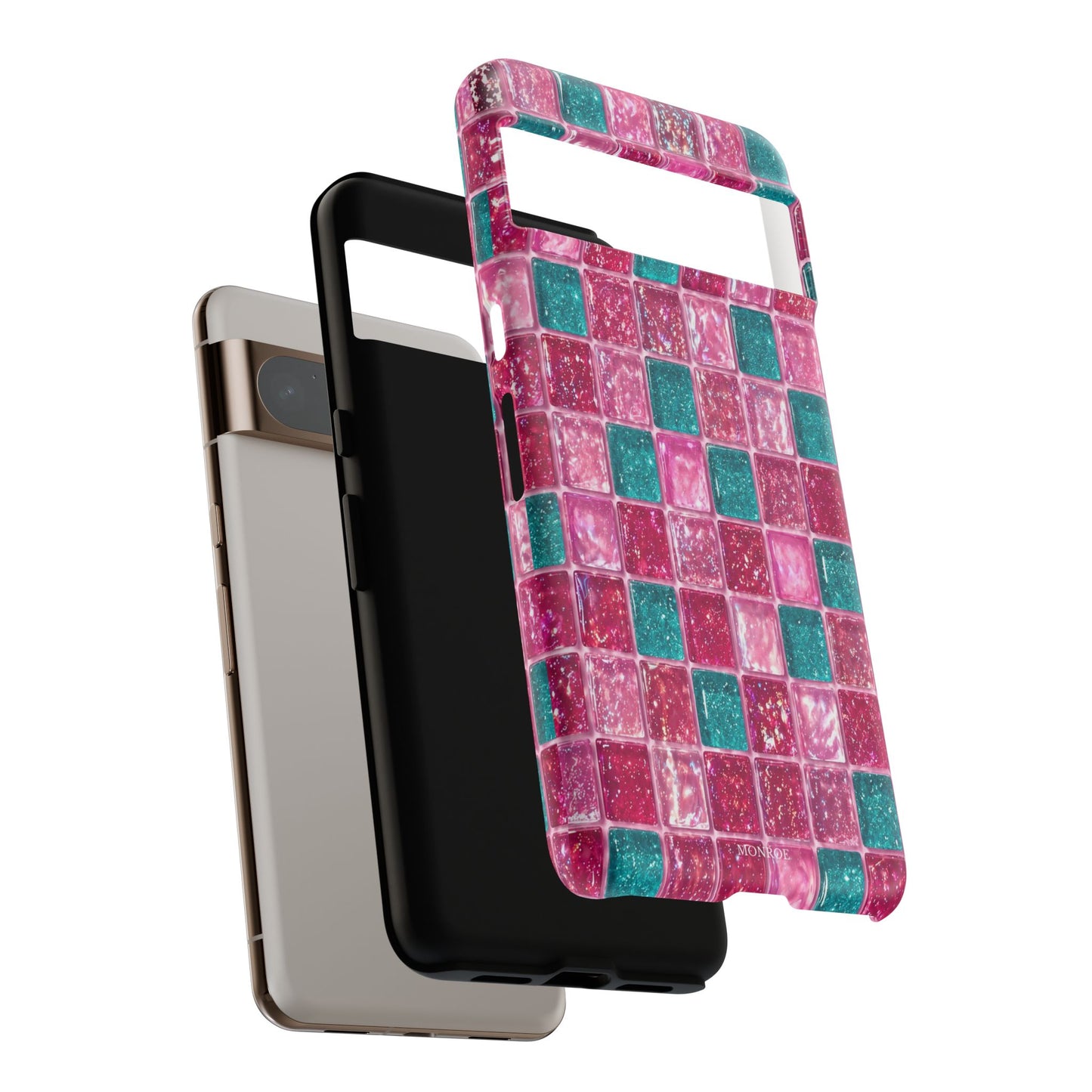 Pink Teal Mosaic Tough Case
