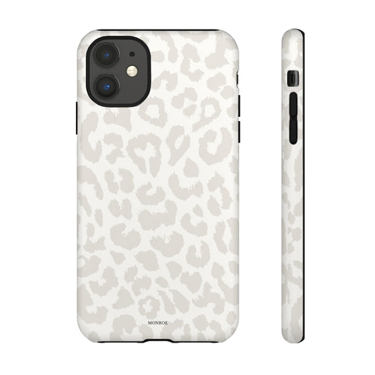 White Leopard Print Tough Case