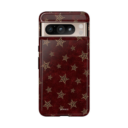 Burgundy Leopard Star Tough Case