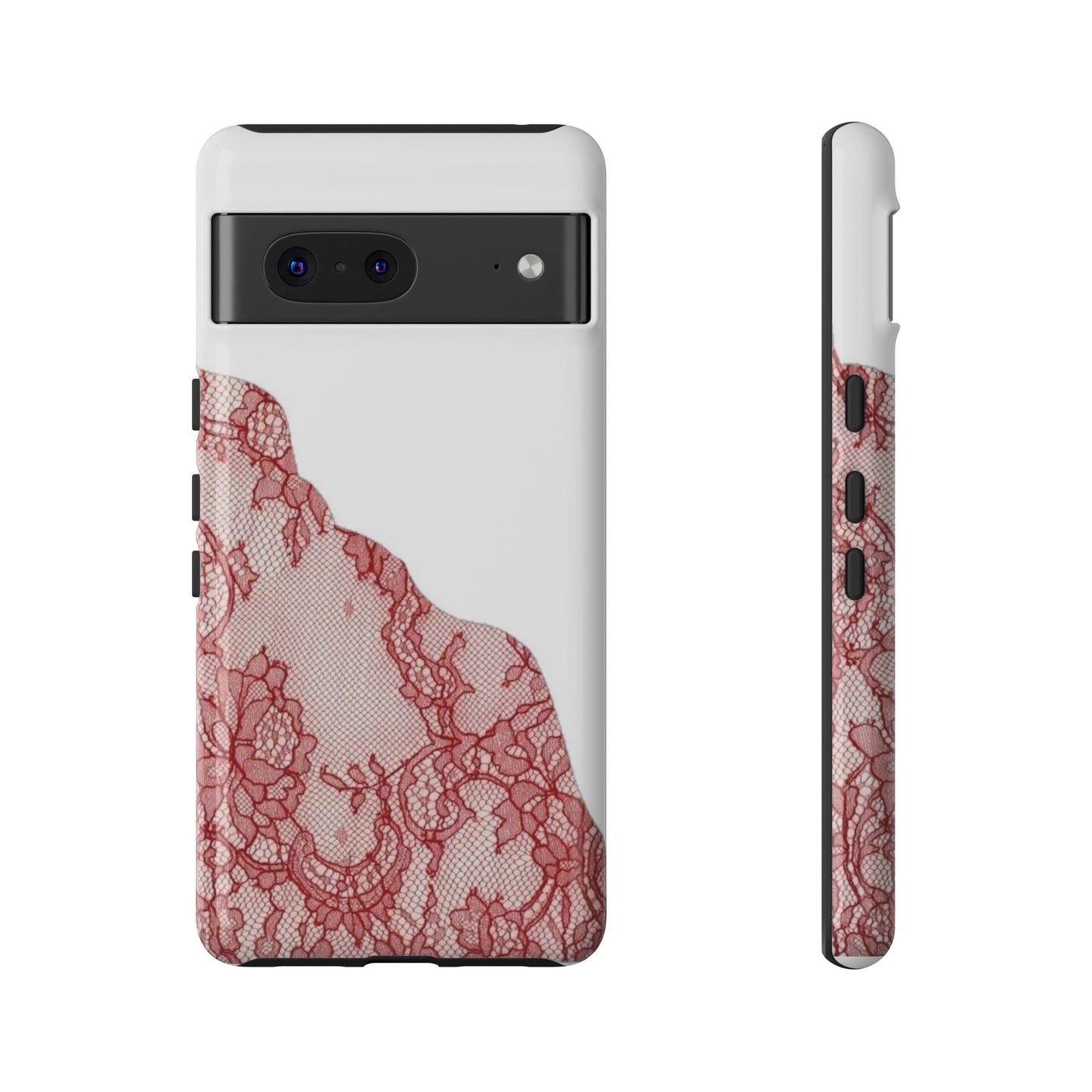 Red Lace Edge Tough Phone Case