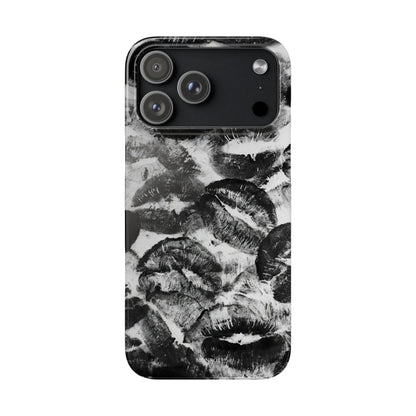 Black & White Kiss Print Case