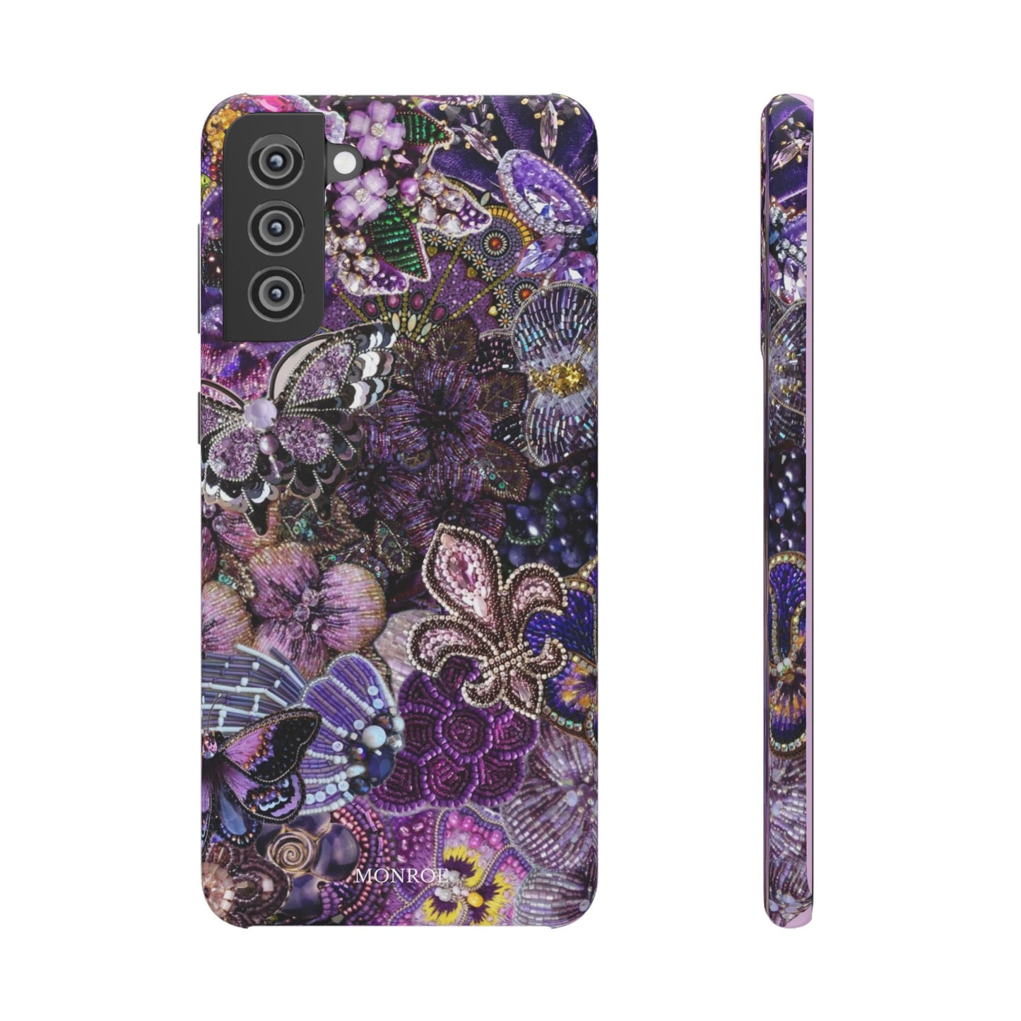 Purple Floral Butterfly Case