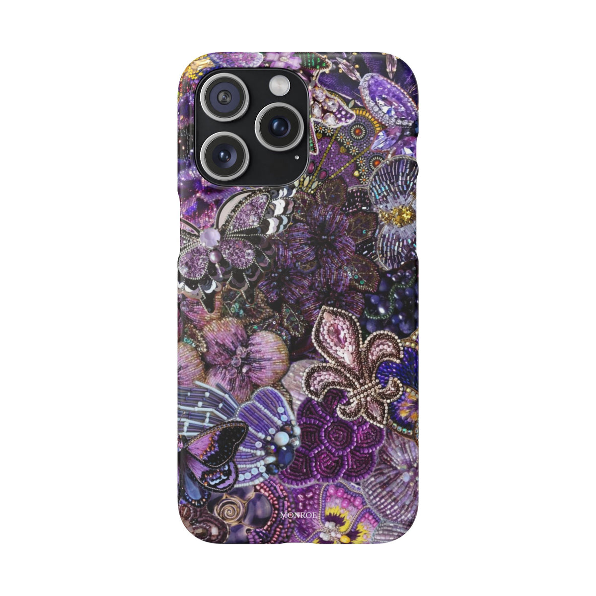 Purple Floral Butterfly Case