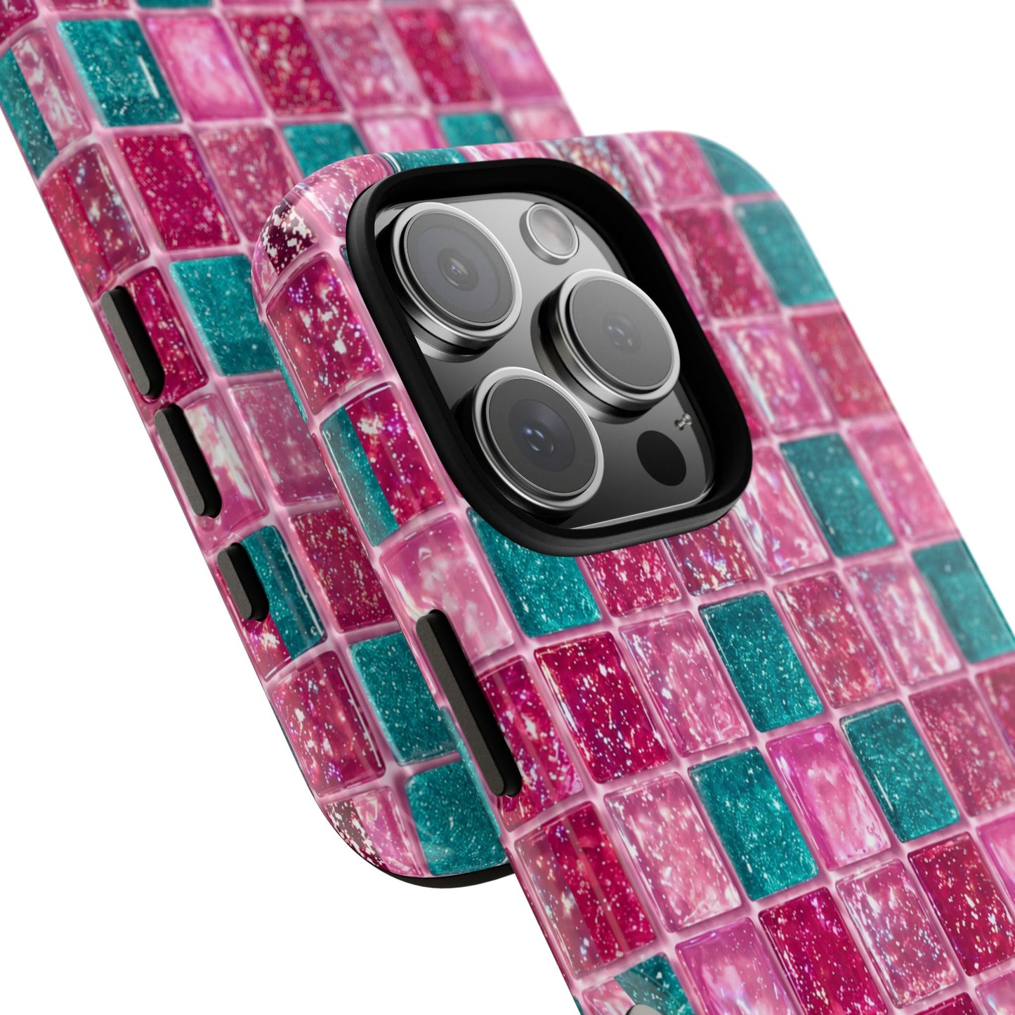 Pink Teal Mosaic Tough Case