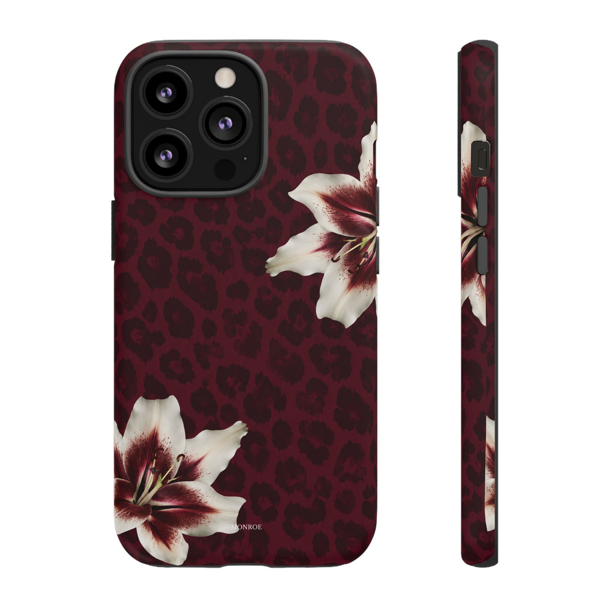 Burgundy Lily Leopard Tough Case