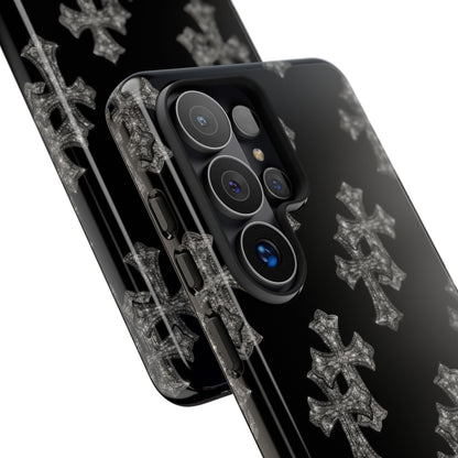 Black Crystal Cross Tough Case