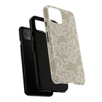 White Lace Pattern Tough Phone Case