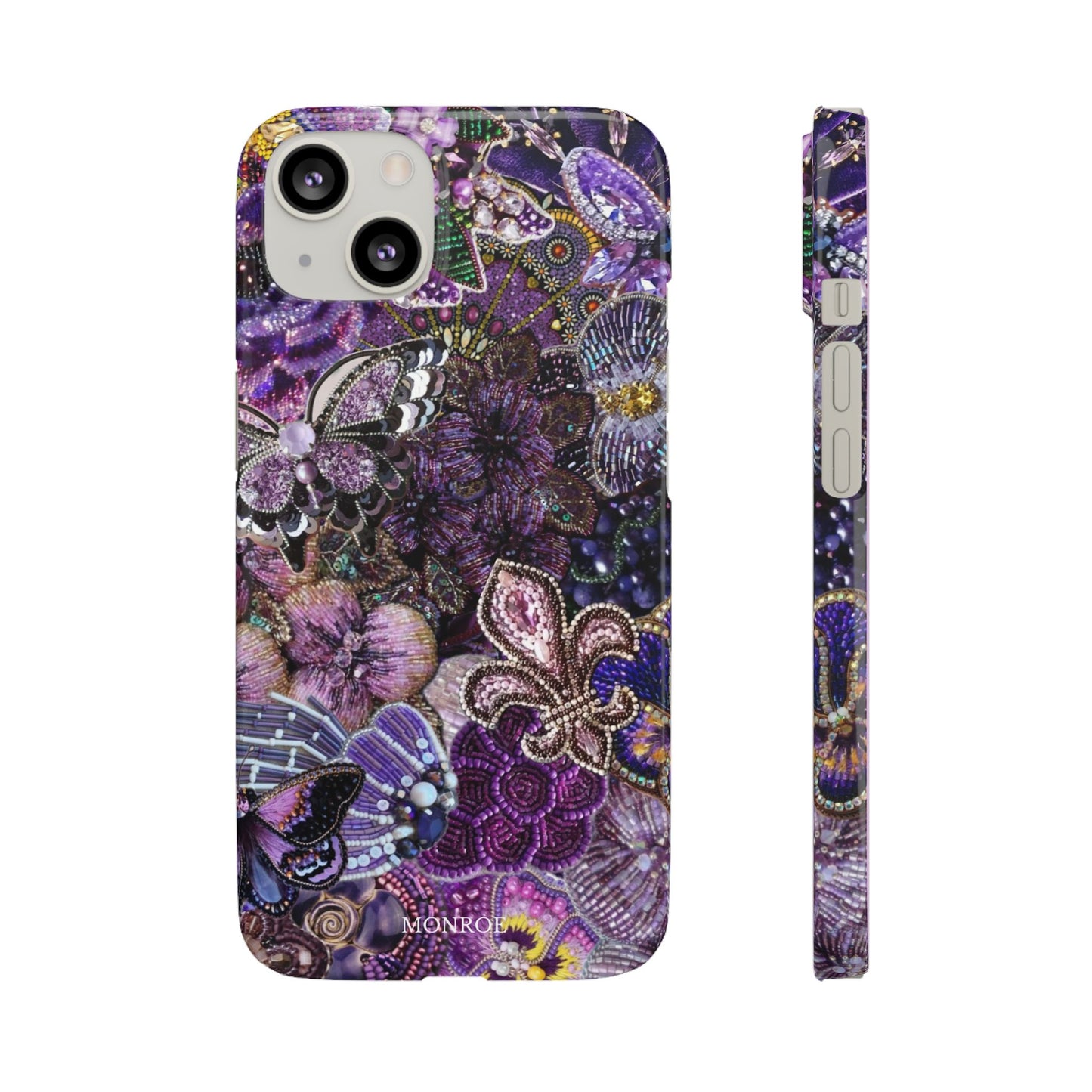 Purple Floral Butterfly Case