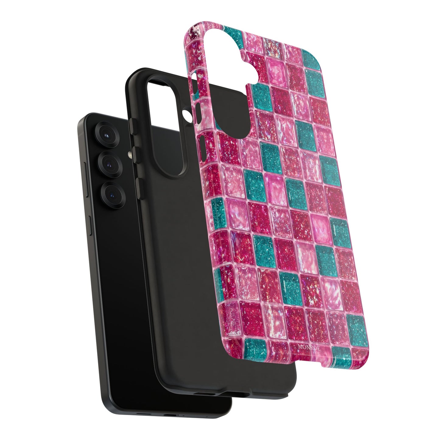 Pink Teal Mosaic Tough Case