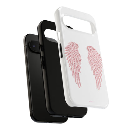 White & Pink Wings Tough Case