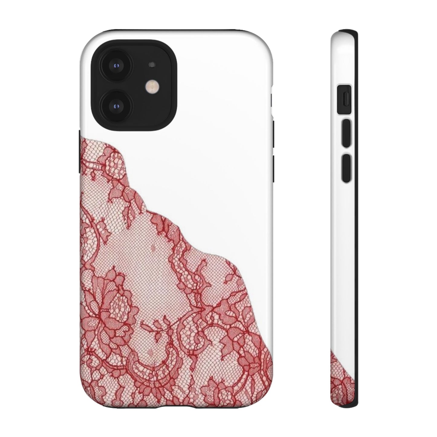 Red Lace Edge Tough Phone Case