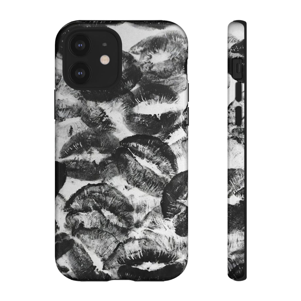 Black and Kiss Design Phone Case
