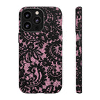 Pink Lace Pattern Tough Phone Case