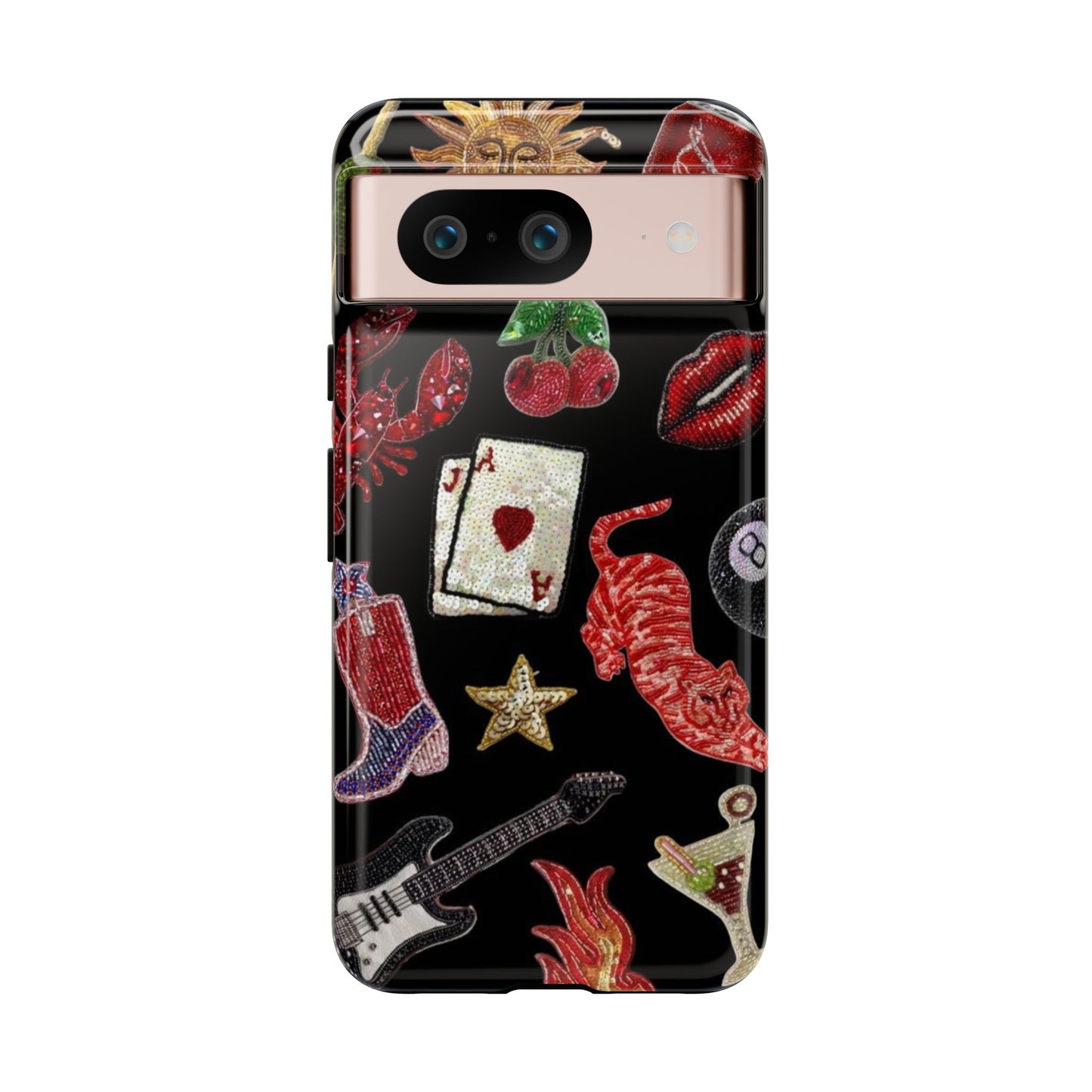 Retro Patch Motif Tough Case