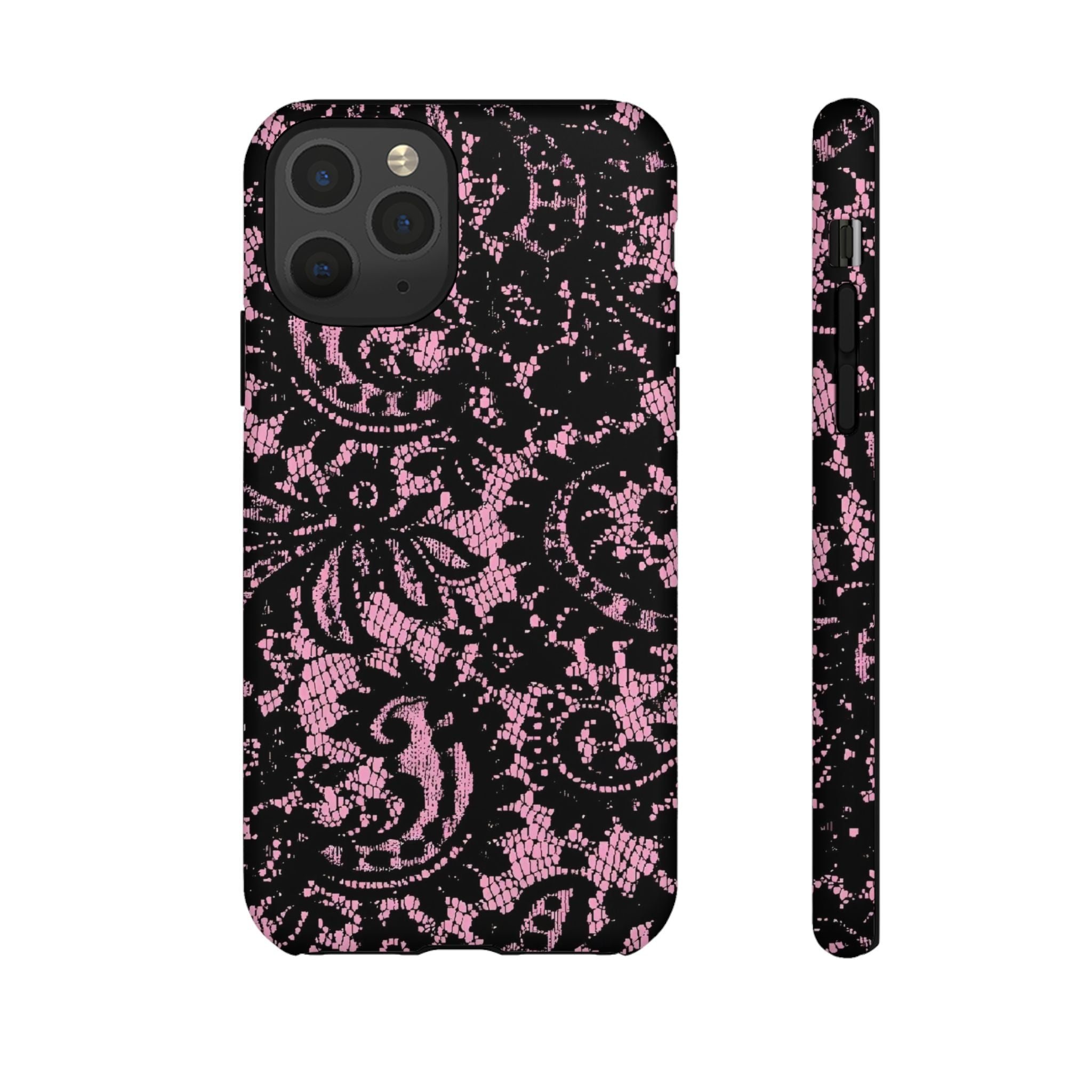 Pink Lace Pattern Tough Phone Case