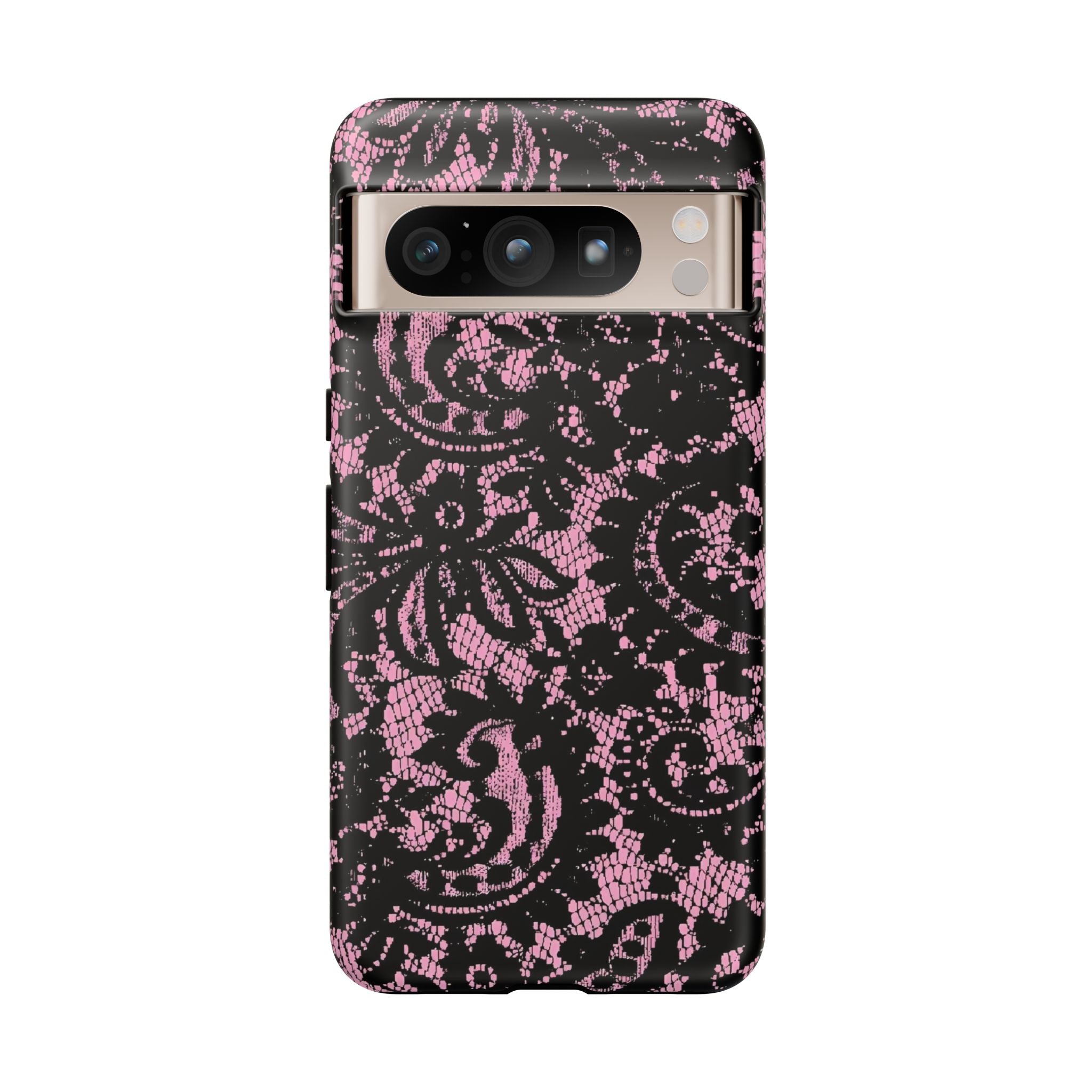Pink Lace Pattern Tough Phone Case