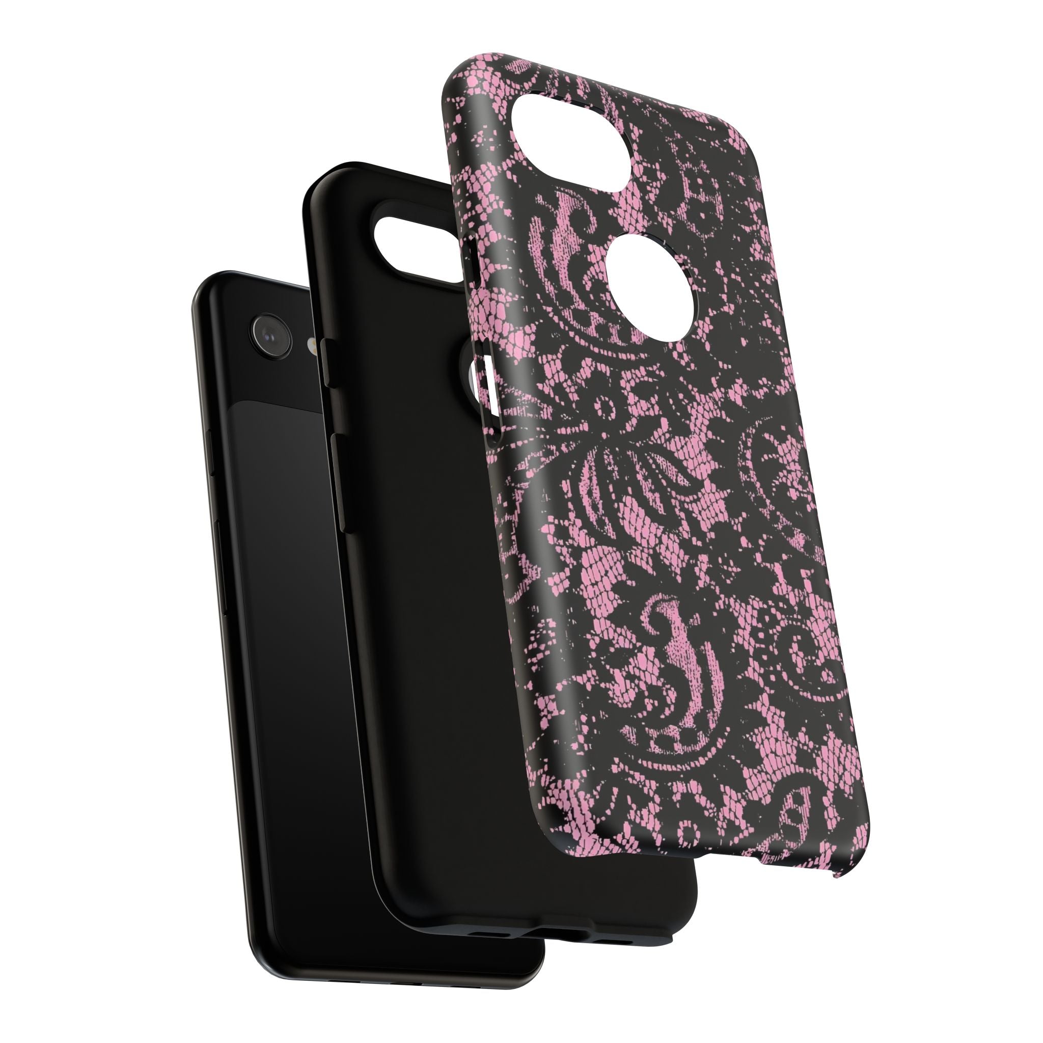 Pink Lace Pattern Tough Phone Case