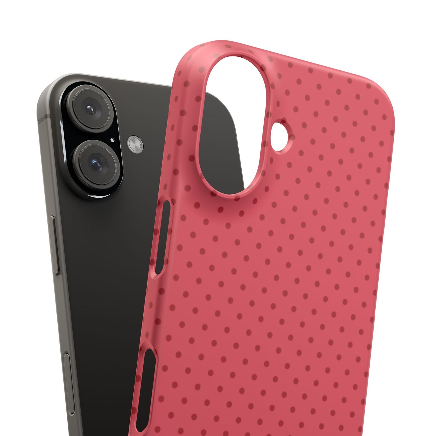 Coral Polka Dot Snap Phone Case