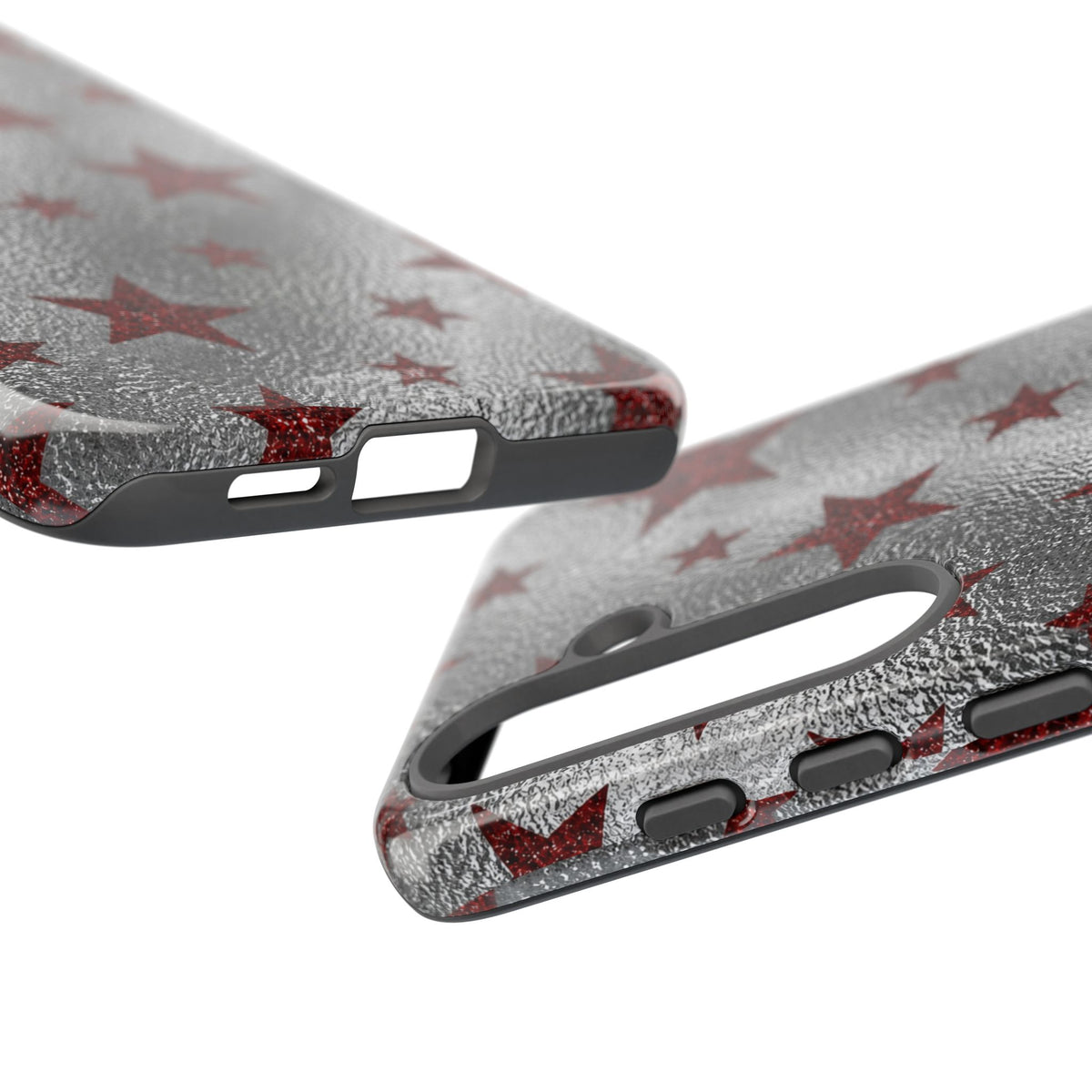 Silver Red Starry Tough Case