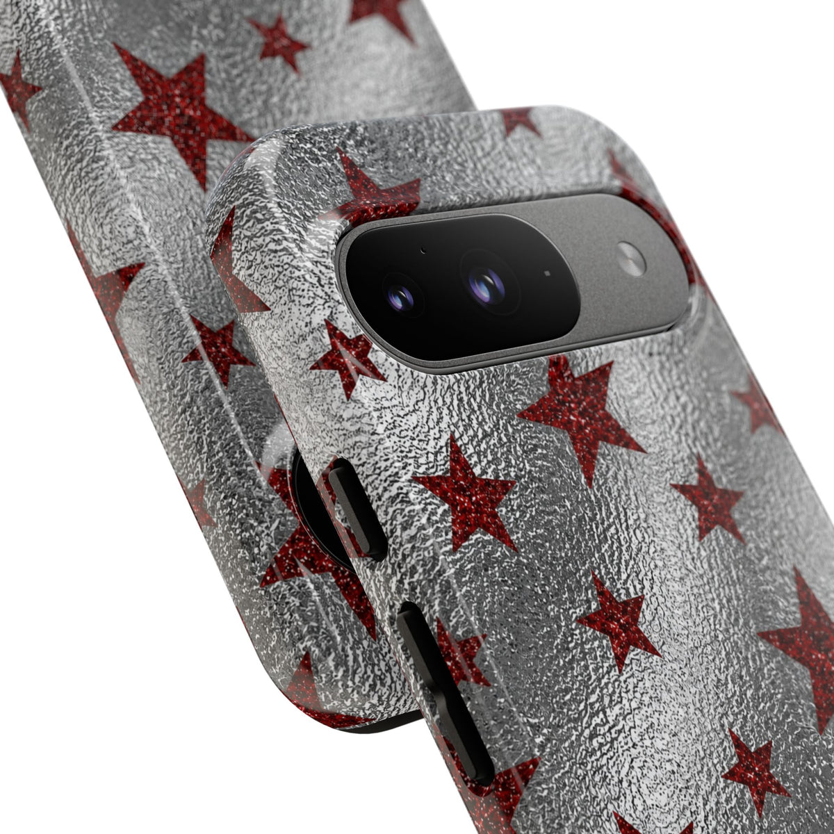 Silver Red Starry Tough Case