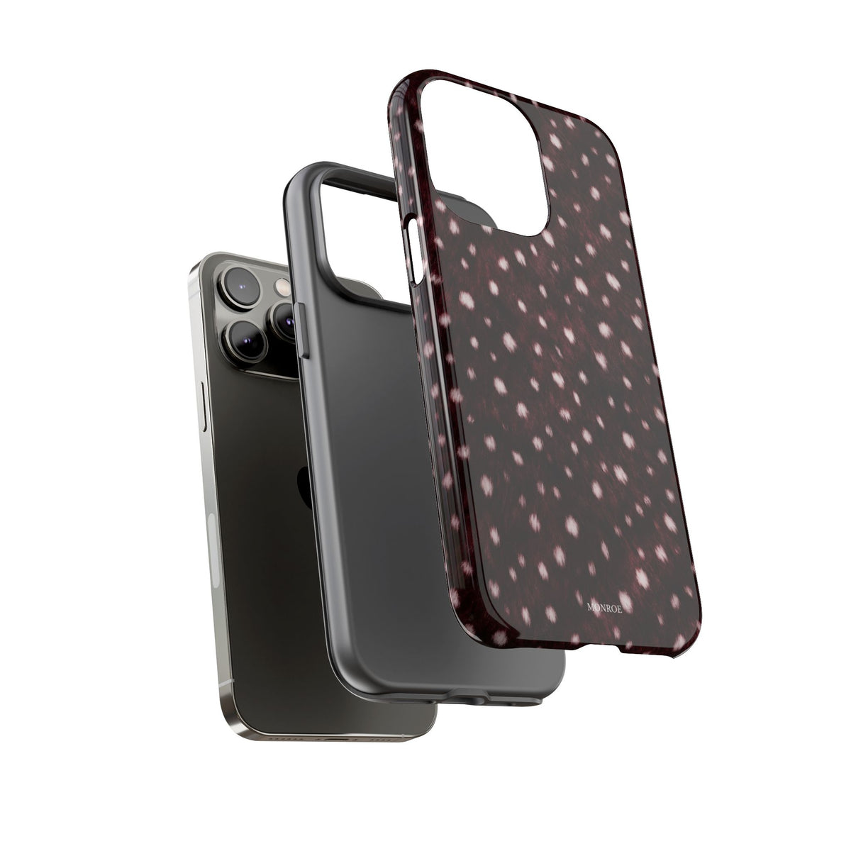 Burgundy Spotted Fur Tough Case