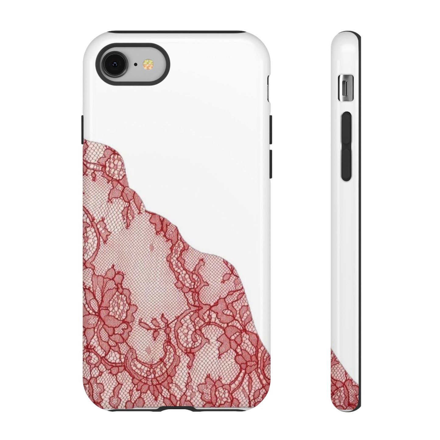 Red Lace Edge Tough Phone Case