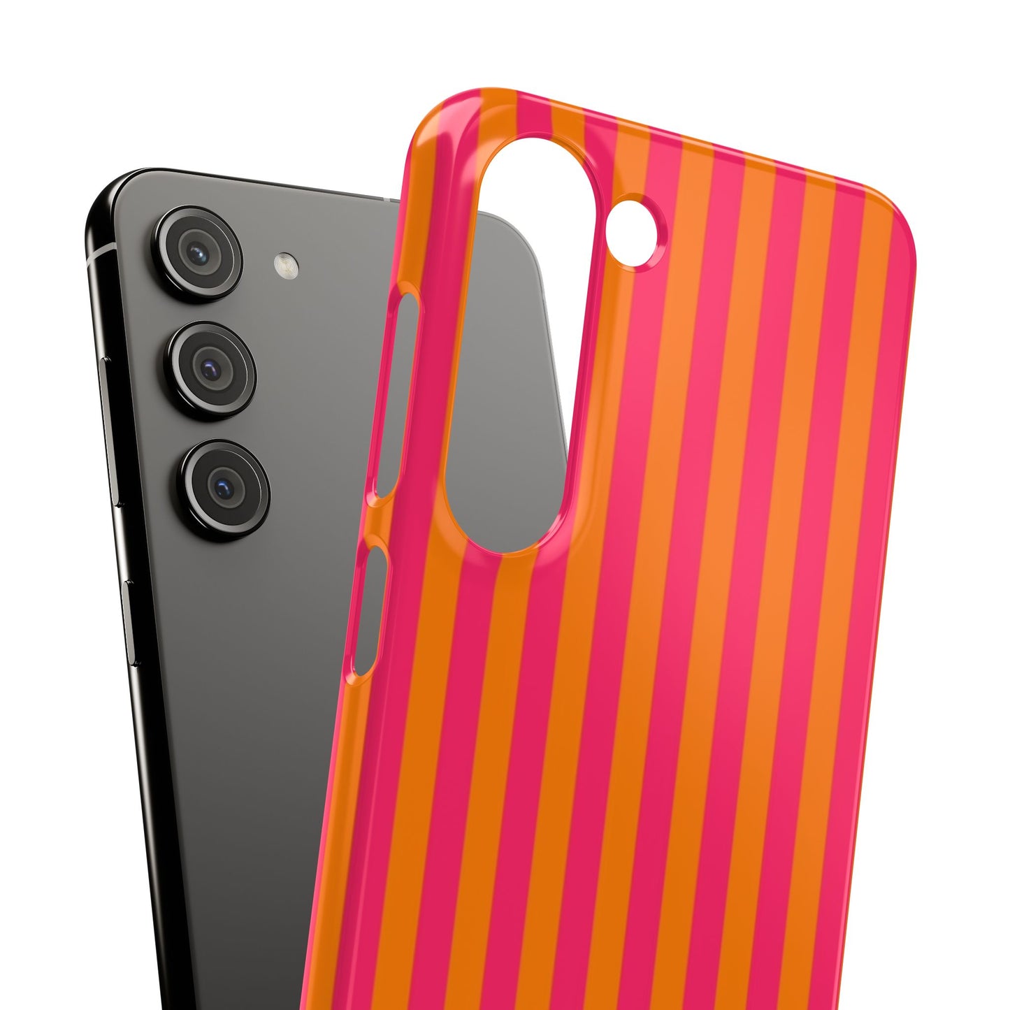 Striped Orange & Pink Case