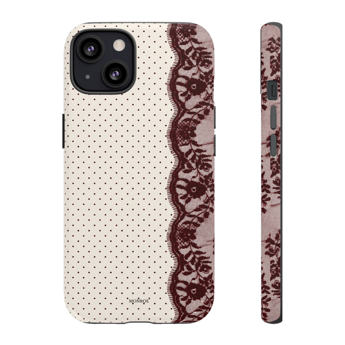 Burgundy Lace Edge Tough Case
