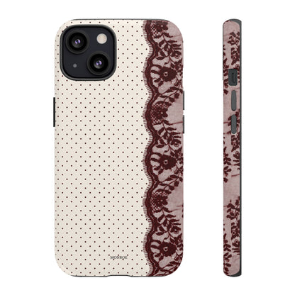 Burgundy Lace Edge Tough Case